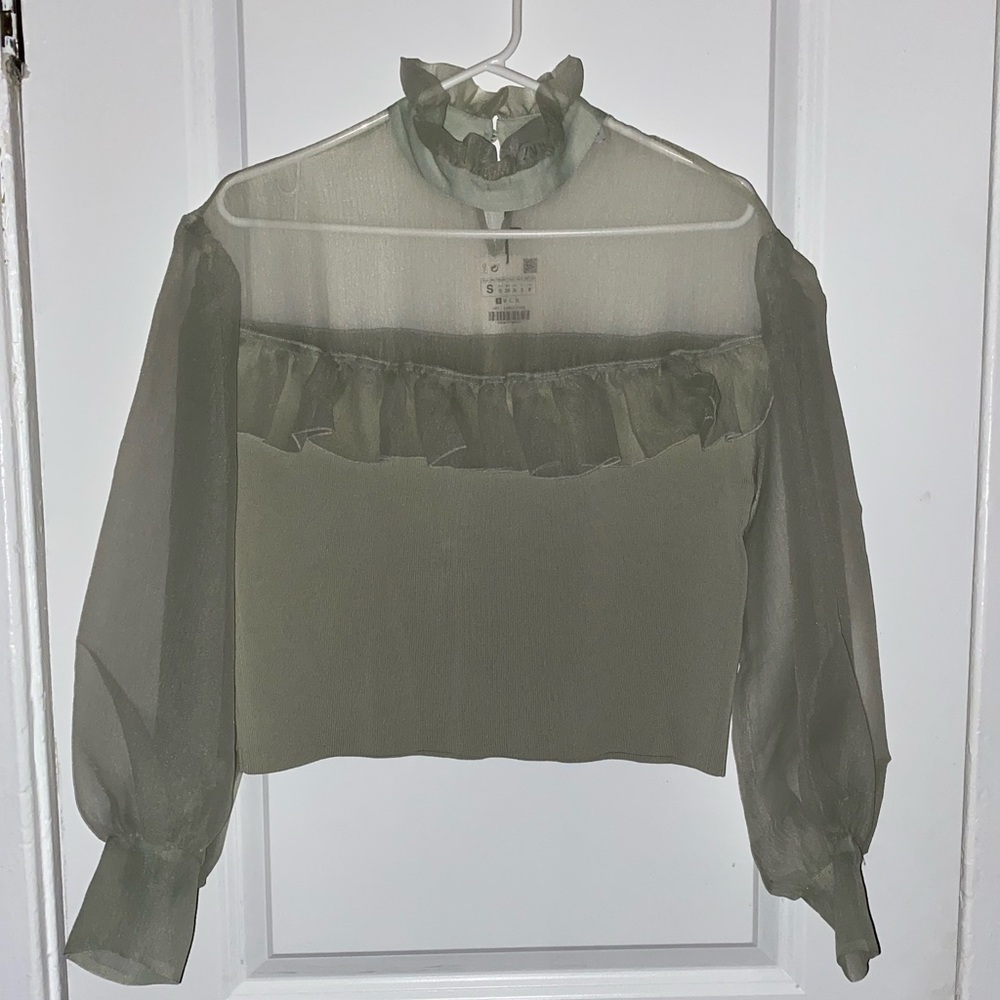 Zara Organza Knit top - Picture 12 of 13